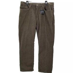 EDDIE BAUER Corduroy Pants Slat Green Men's Straight Leg Cotton 38 x30
